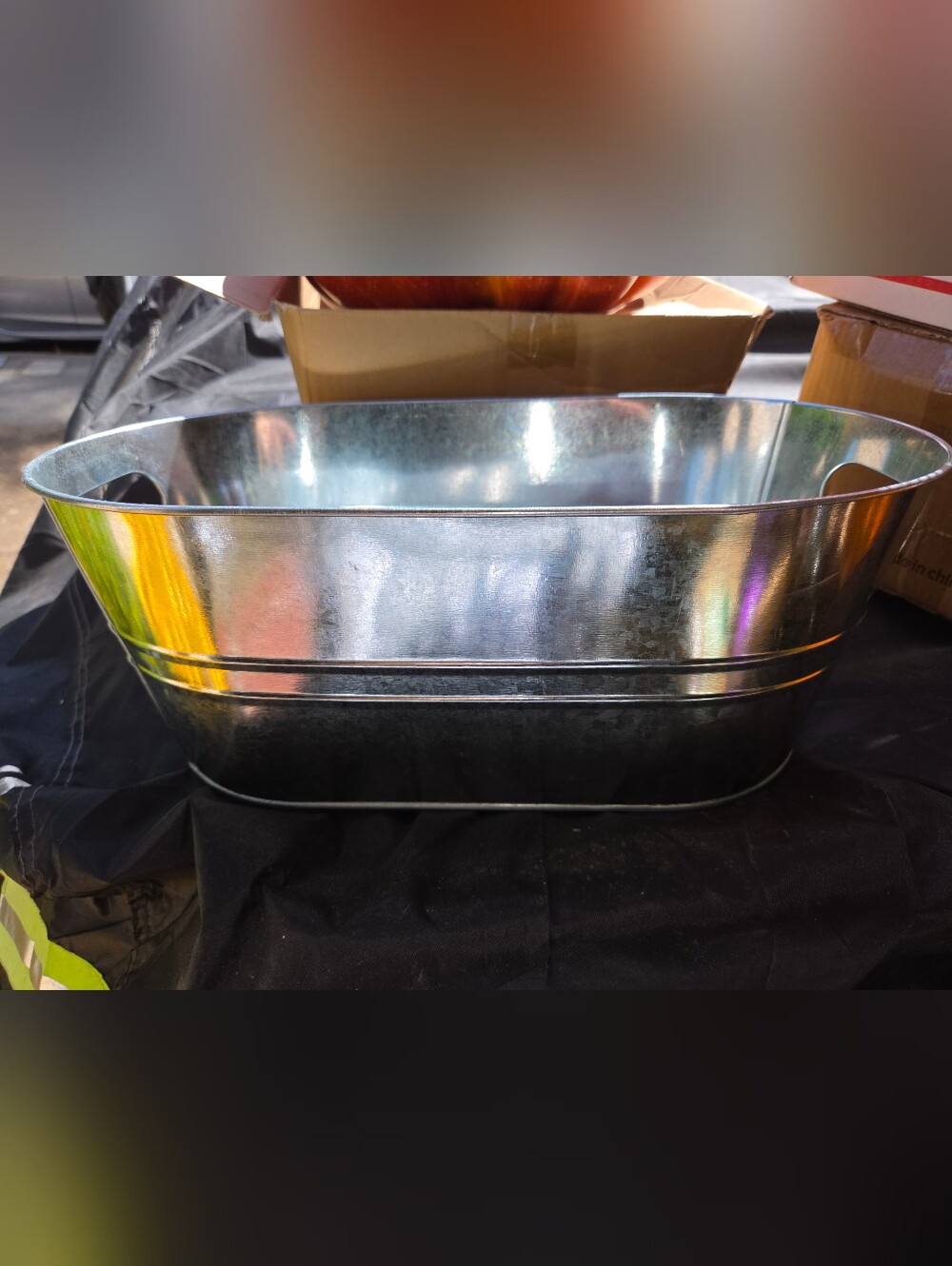 Galvanized Metal Beverage Tub - Silver Bucket Cooler
